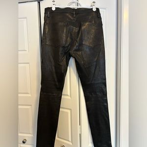 FRAME Denim High Skinny Real Leather Pants